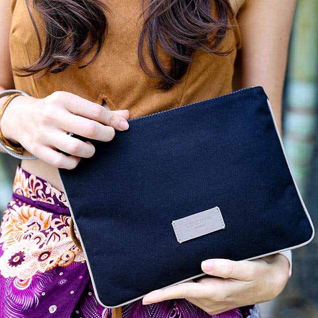 Abendclutch aus Canvas - LO