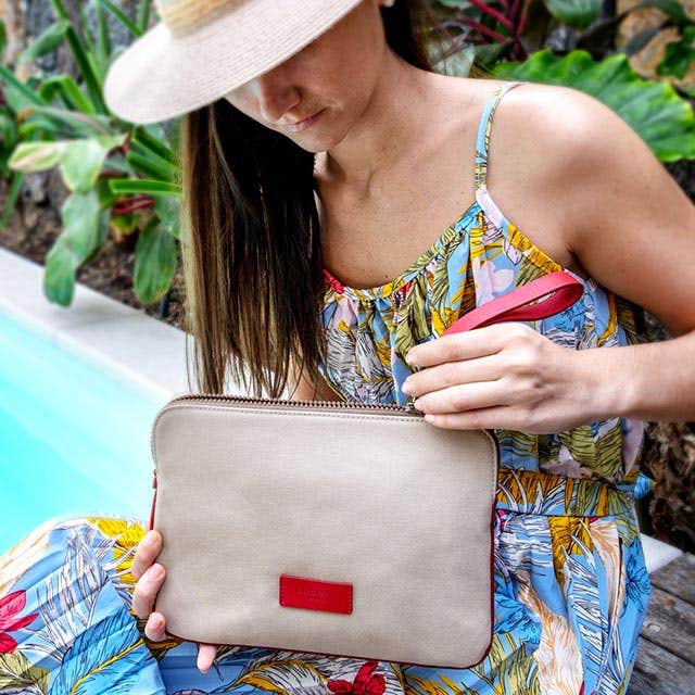Abendclutch aus Canvas - LO